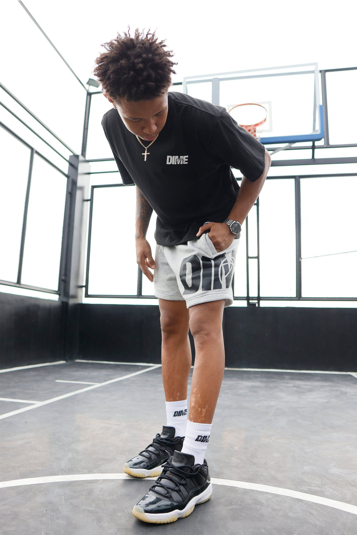 Dime - STM Sweat Shorts (Black,Gray)