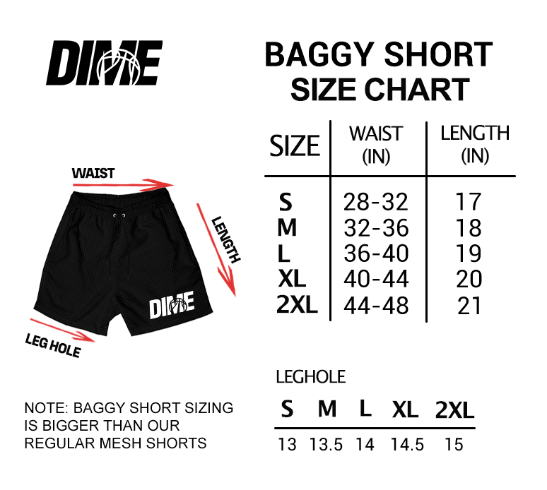 Dime - Speed Baggy Shorts / DRI-FIT (White/Black)