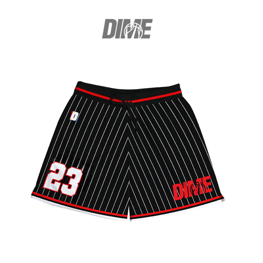 Dime - Bulls Stripe (Mesh Short - Black/White)