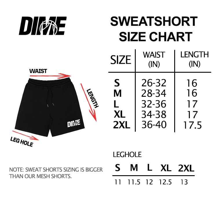 Dime - STM Sweat Shorts (Black,Gray)