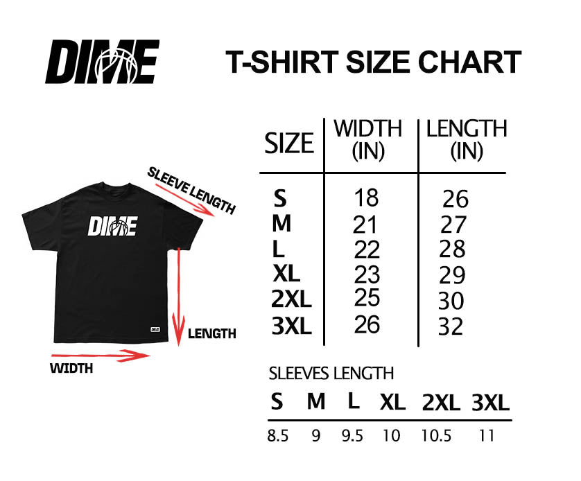 Dime - Plain Tee (BLK/WHT)