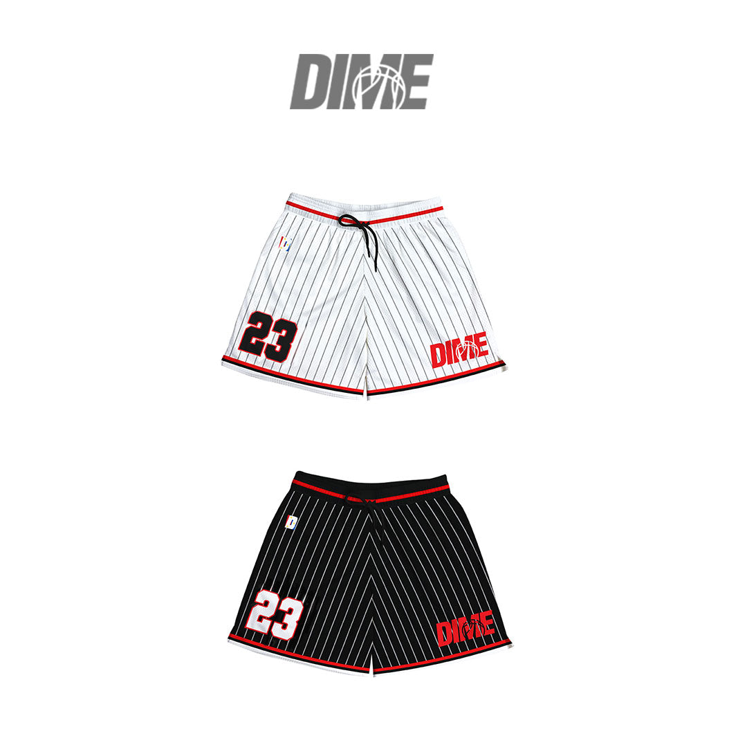 Dime - Bulls Stripe (Mesh Short - Black/White)